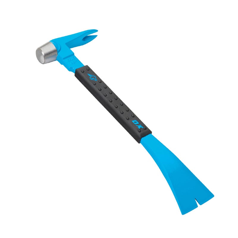 OX Tools 10" Molding Bar Cats Paw Nail Puller Tool with Wide Chisel Blade - Non-Slip Grip Multi-Purpose Beveled Claw with Hammer Head - Multi-use Mini Pry Bar for Trim and Nail Removal OX-P083110 - Image 1